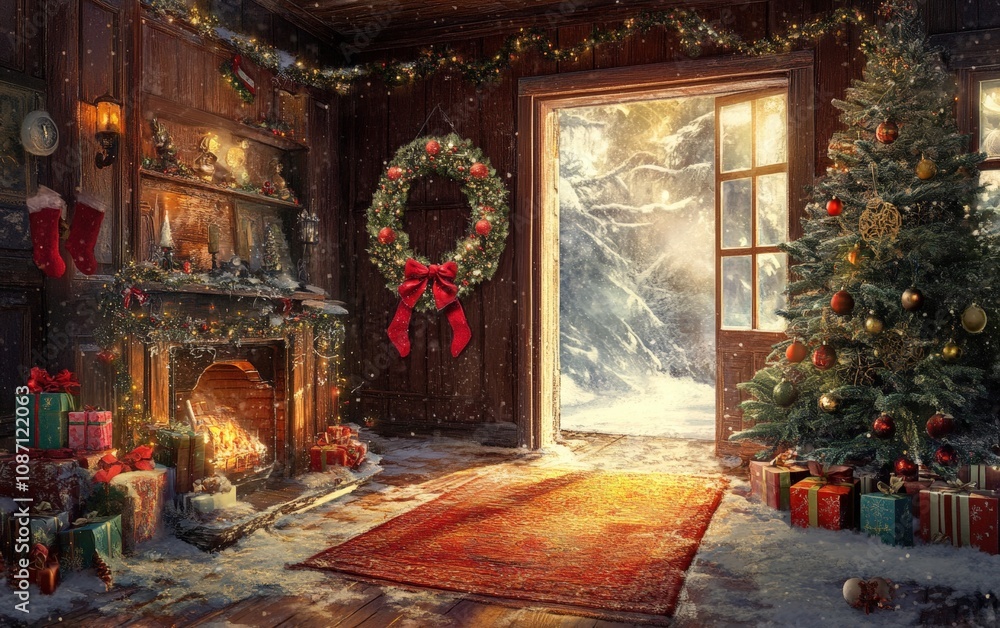 wood cozy christmas background wood cozy christmas background