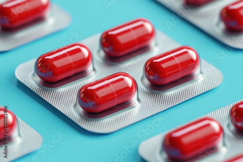Box of antihistamine tablets, allergy relief medication, 3D illustration
