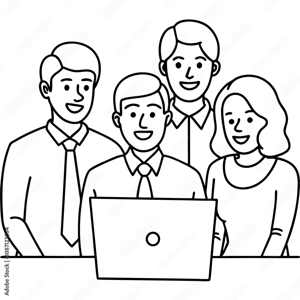 miling colleagues cooperate on laptop miling colleagues cooperate on laptop
