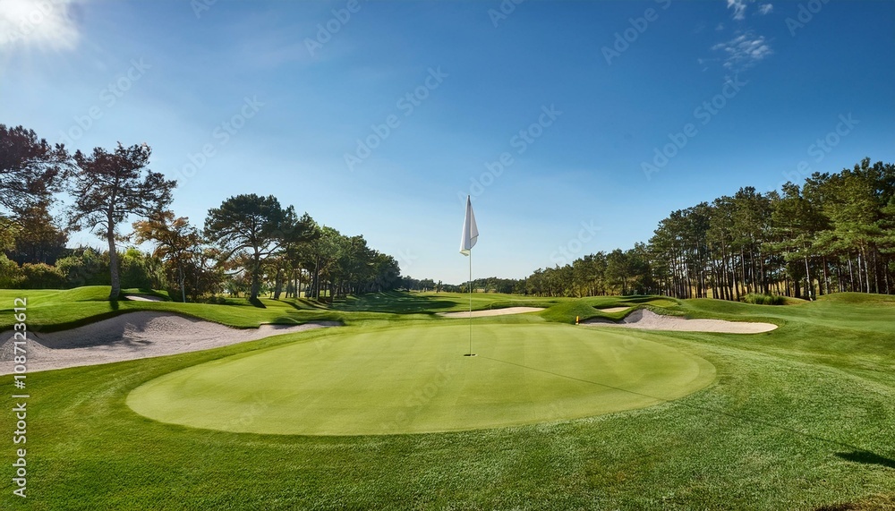 Fototapeta premium Master your swing on pristine greens and tees. 