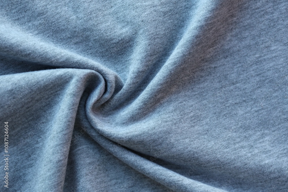 Gray Cotton natural fabric, weaving of threads texture, curl crumpled fold. Gray Cotton natural fabric, weaving of threads texture, curl crumpled fold.