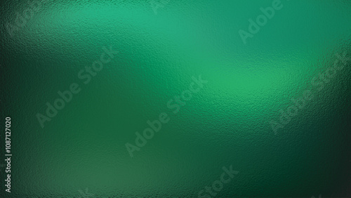 Emerald green foil texture background with glowing light and glass effect, cmyk color. Vector illustration