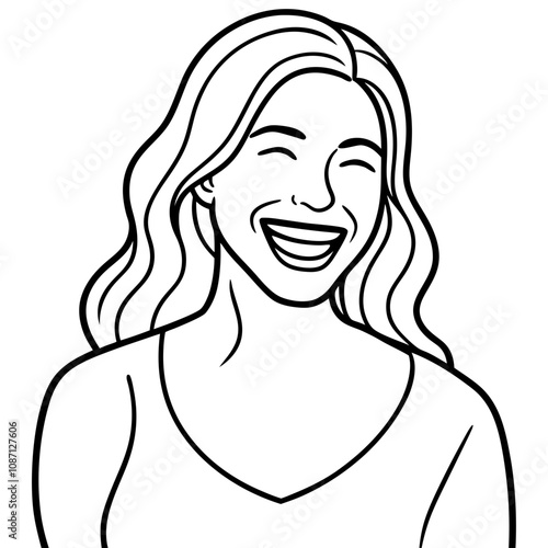 smiling young woman laugh