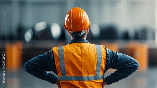 Engineers inspecting cargo ships, highlighting detailed inspection processes, available ad space for maritime services and products photo