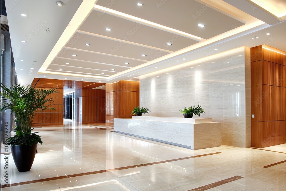 Fototapeta premium Modern Office Lobby Interior.