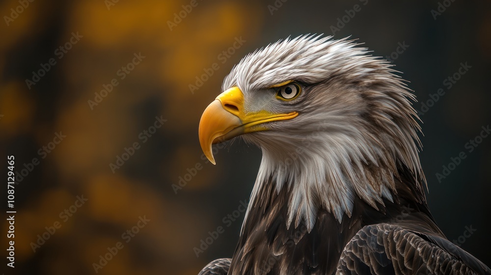 Portrait of Female White-Tailed Eagle with Head Turned Portrait of Female White-Tailed Eagle with Head Turned