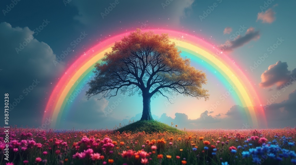 Rainbow Tree Emerging from the Ground Rainbow Tree Emerging from the Ground