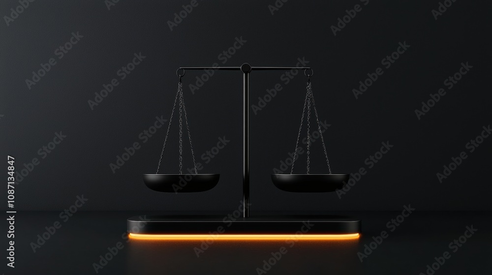 A black scale with a black bowl on each side A black scale with a black bowl on each side