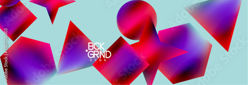 Fluid color geometric shapes abstract background. Vector Illustration For Wallpaper, Banner, Background, Card, Book Illustration, landing page