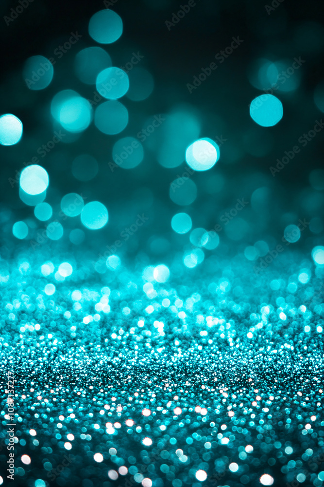 Abstract aquatic awe color glitter background with blurred bokeh. Luxury vertical template for new year, christmas, party or holiday cards with space for text. Abstract aquatic awe color glitter background with blurred bokeh. Luxury vertical template for new year, christmas, party or holiday cards with space for text.