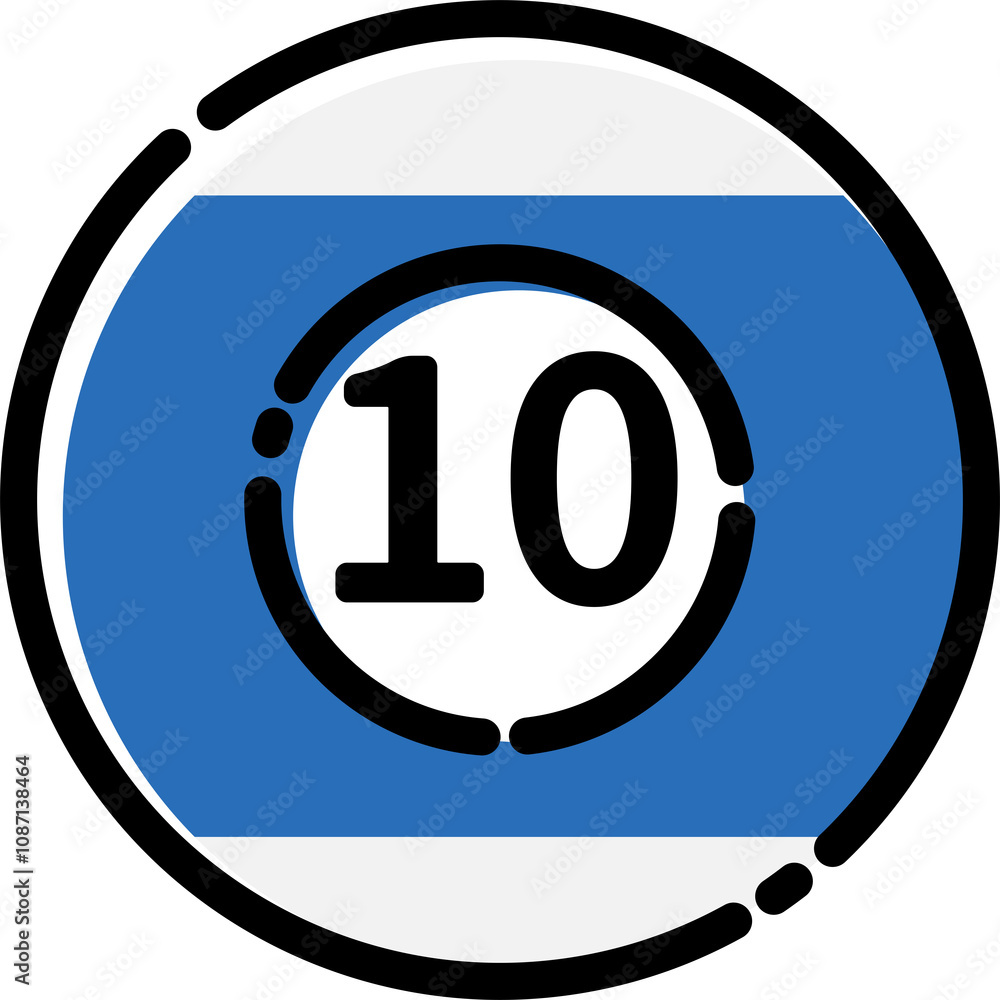 Sports outline icons-Number 10 Billiard Ball Sports outline icons-Number 10 Billiard Ball