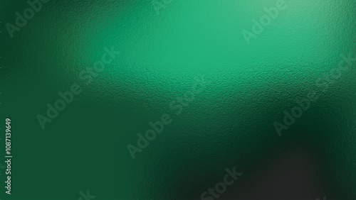 Dark emerald green foil texture background with glowing light and glass effect, metallic green texture. Vector illustration