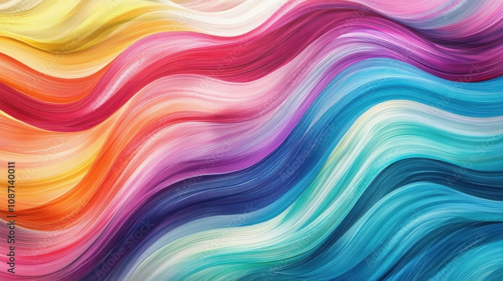 Colorful abstract illustration of wavy patterns with vibrant colors Colorful abstract illustration of wavy patterns with vibrant colors
