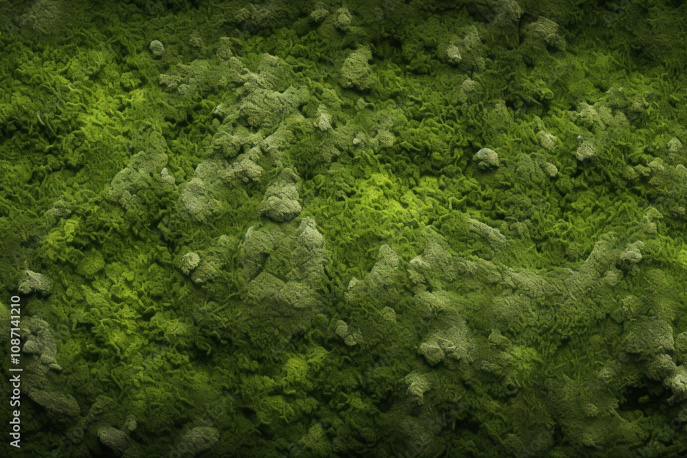 Processed collage of mossy forest ground surface texture. Background for banner, backdrop Processed collage of mossy forest ground surface texture. Background for banner, backdrop