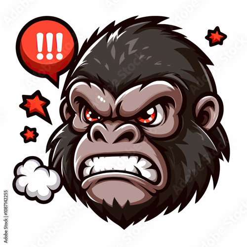 Wallpaper Mural Angry gorilla Torontodigital.ca