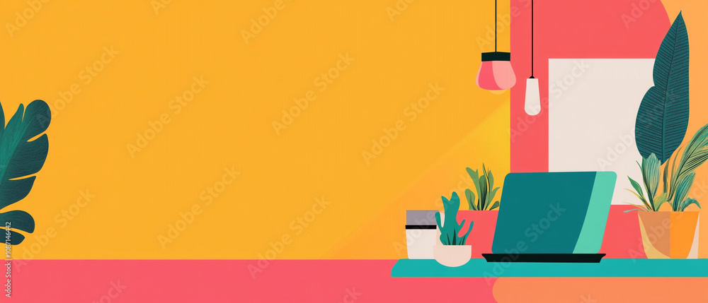Fototapeta premium Passion for Work Flat Design Vector Illustration Love What You Do
