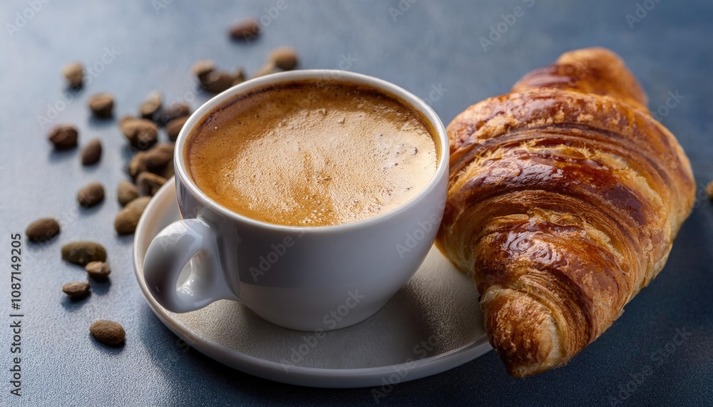 Gourmet Coffee and Croissant Gourmet Coffee and Croissant
