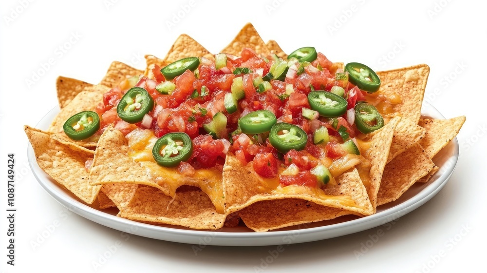 Delicious Nachos with Fresh Toppings and Cheese Delicious Nachos with Fresh Toppings and Cheese
