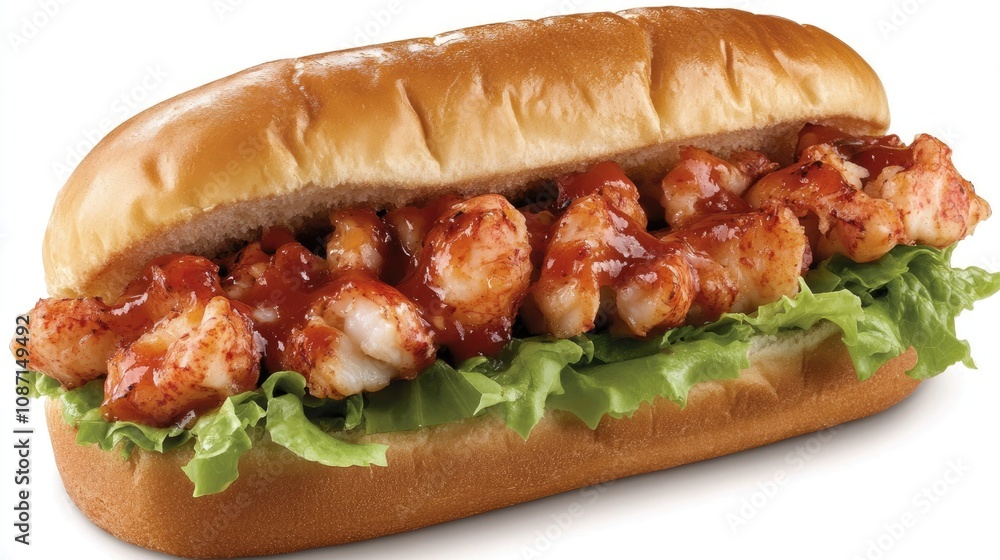 Delicious Shrimp Sandwich Loaded with Sauce Delicious Shrimp Sandwich Loaded with Sauce