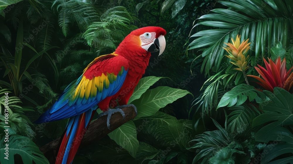 Lush tropical jungle path adorned with vibrant ferns, inviting exploration through nature's abundant greenery. Lush tropical jungle path adorned with vibrant ferns, inviting exploration through nature's abundant greenery.