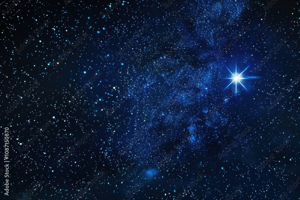 Bright Star Shines in the Vastness of Space with Cosmic Dust Bright Star Shines in the Vastness of Space with Cosmic Dust