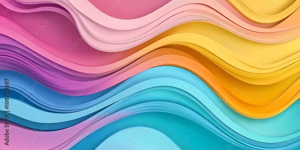 Abstract colorful wave background. Vibrant pastel hues in a flowing, layered design. Perfect for website banners, presentations, or digital art. Abstract colorful wave background. Vibrant pastel hues in a flowing, layered design. Perfect for website banners, presentations, or digital art.