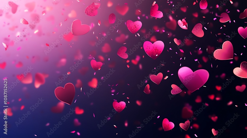 Heart-Shaped Balloons with Confetti Heart-Shaped Balloons with Confetti