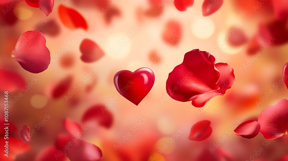Heart and Rose Petals Heart and Rose Petals