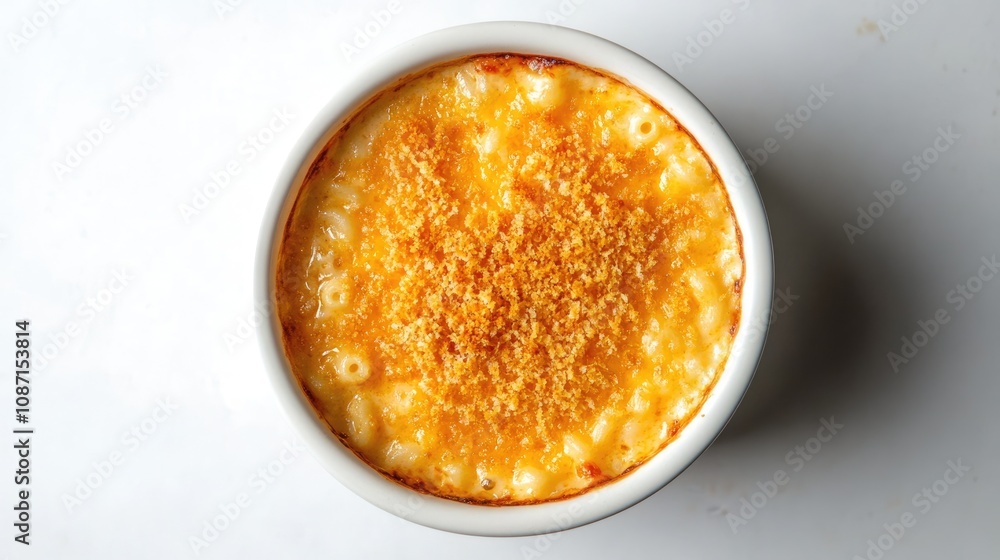 Creamy Macaroni and Cheese in a White Bowl Creamy Macaroni and Cheese in a White Bowl