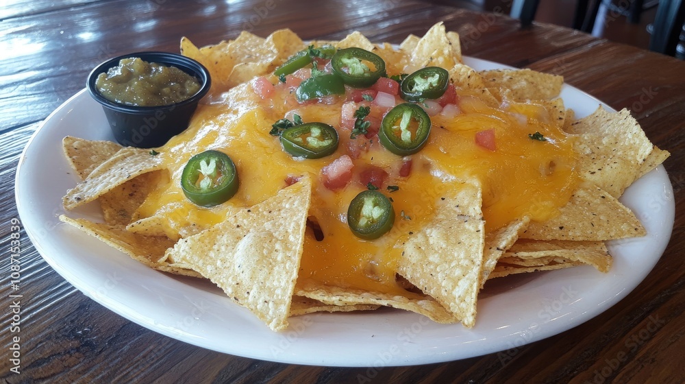 Delicious Nachos with Cheese and Jalapeños Delicious Nachos with Cheese and Jalapeños