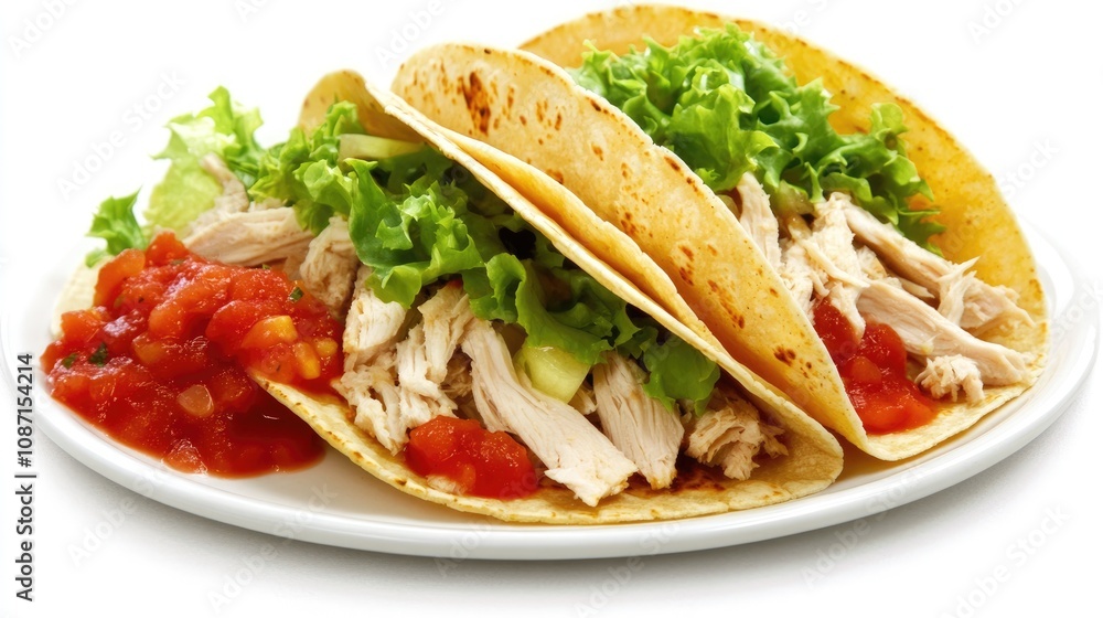 Delicious Chicken Tacos with Fresh Ingredients Delicious Chicken Tacos with Fresh Ingredients