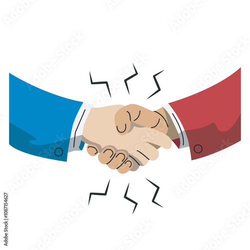 vector illustration of people shaking hands as a sign of deal, or a sign of peace