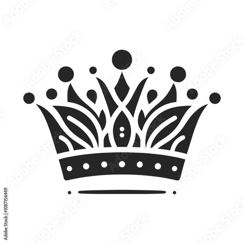 Stylish Crown Vector, Black Silhouettes of Diverse Crown Designs for Marketing and Branding
