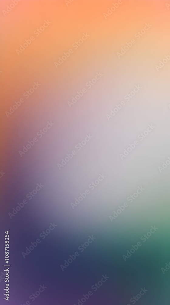 Obraz premium abstract blurred gradient Light Orange Purple White Green vertical background