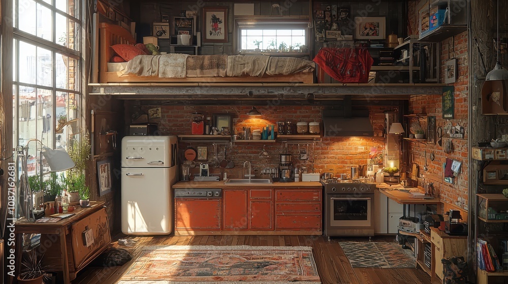 Transforming urban spaces a loft apartment with exposed brick walls and modern design elements Transforming urban spaces a loft apartment with exposed brick walls and modern design elements