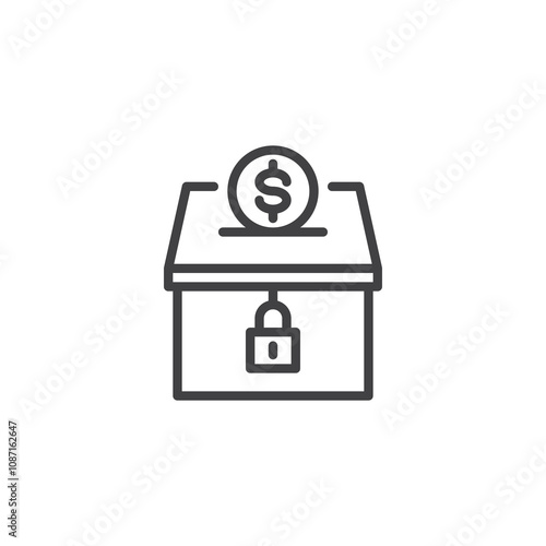 Money Box line icon