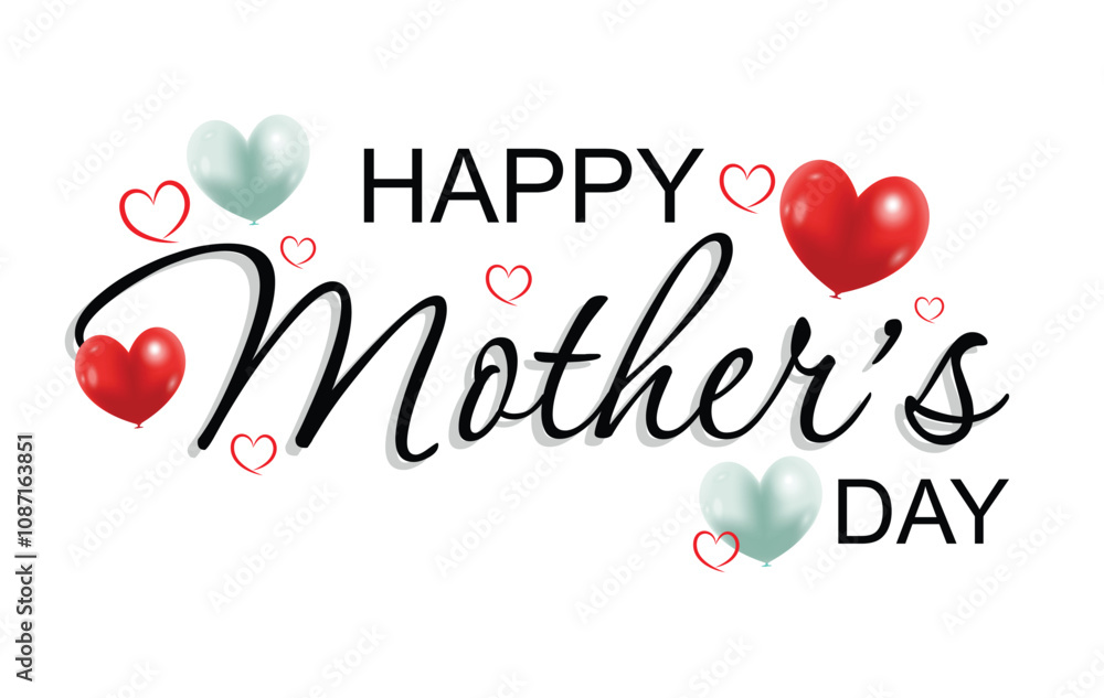 Mother's day vector for greeting card and banner, typography love theme for mother's day Mother's day vector for greeting card and banner, typography love theme for mother's day
