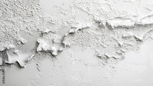 Abstract White Texture with Layered Paint Smudge