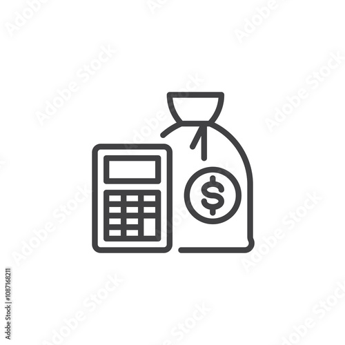 Savings Calculator line icon