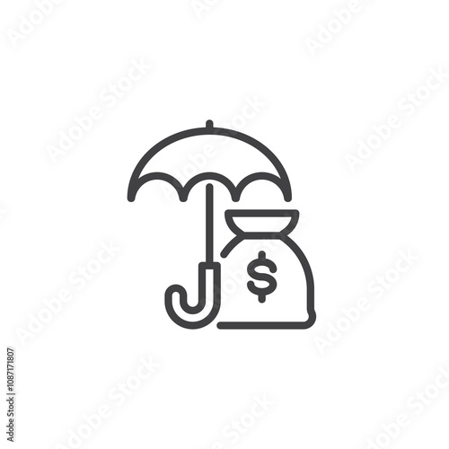 Rainy Day Fund line icon