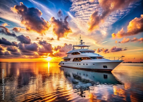 Serene Lovebug Yacht: A Romantic Escape on the Water Amidst Golden Sunsets and Gentle Waves, Ideal for Couples Seeking a Memorable Getaway Experience photo