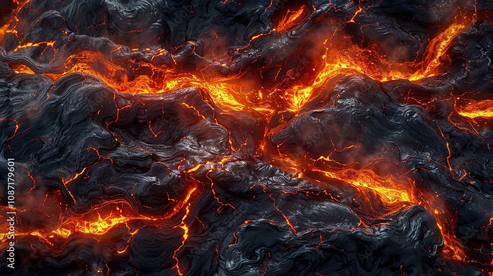 Fiery Lava Background: Seamless Texture of Flowing Magma and Intense Flame Patterns for Stunning Visual Designs Fiery Lava Background: Seamless Texture of Flowing Magma and Intense Flame Patterns for Stunning Visual Designs