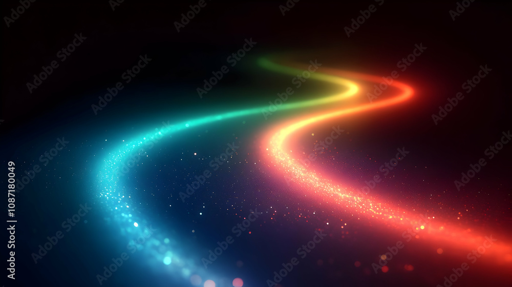 Abstract Background with Glowing Trails Abstract Background with Glowing Trails