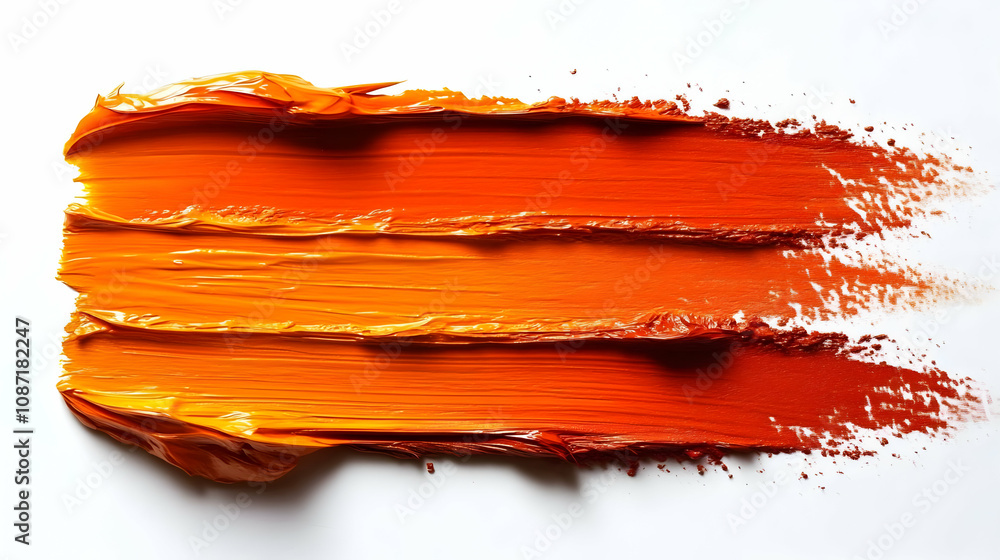 Abstract Orange Paint Stroke Illustration Abstract Orange Paint Stroke Illustration