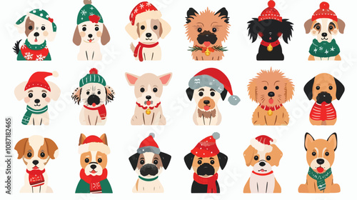 Christmas Advent Calendar with Dogs - Funny Xmas Poster
