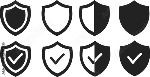 check shield silhouette symbol icon