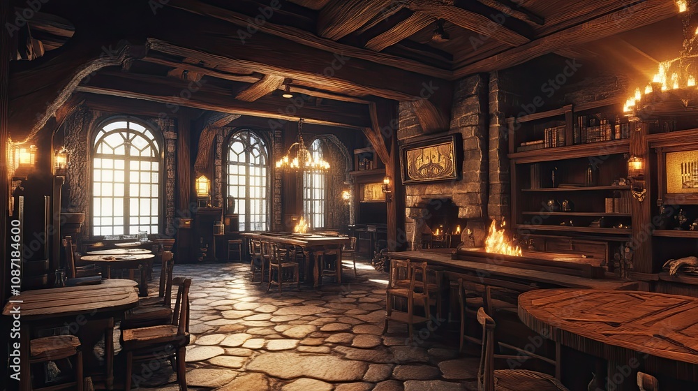 Burning Village Interior Burning Village Interior