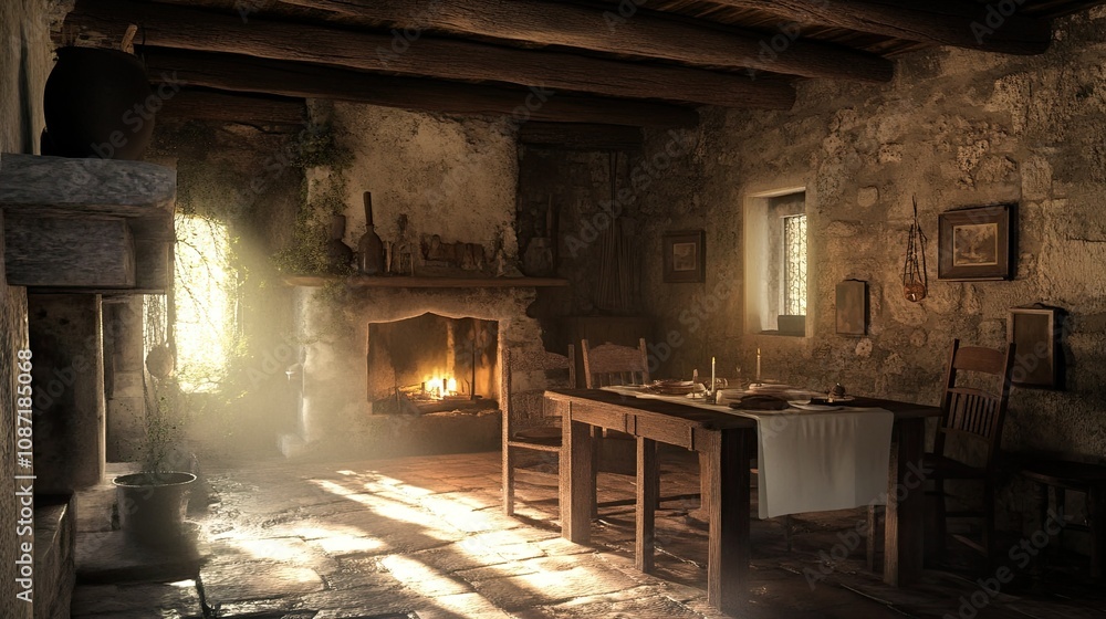Burning Village Interior Burning Village Interior