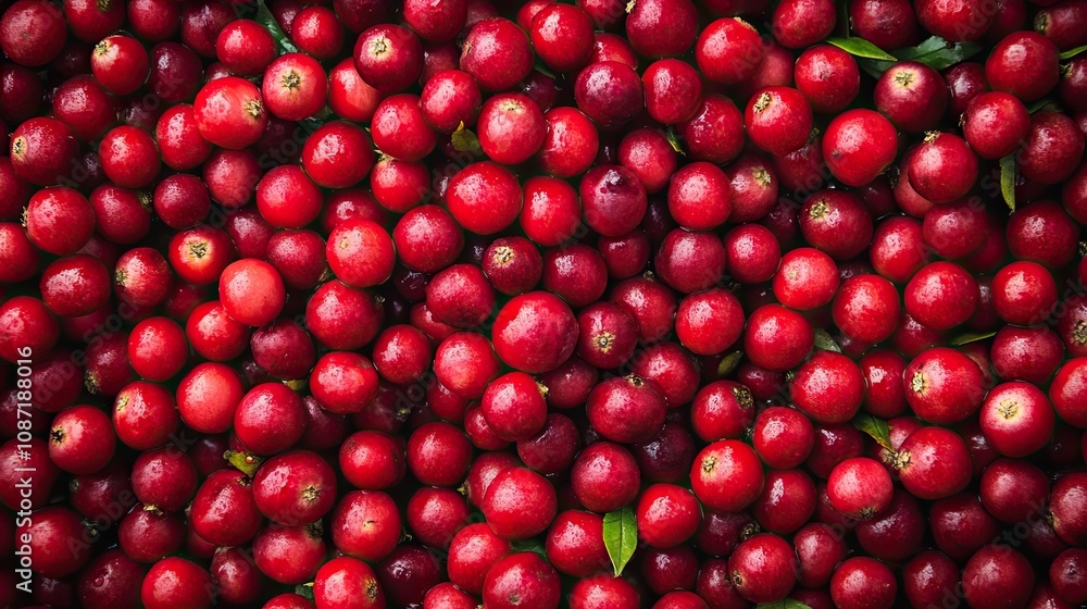 Top view of vibrant red juicy berries, perfect for highlighting freshness. The composition emphasizes the rich color of the berries, with ample copy space for your design needs. Top view of vibrant red juicy berries, perfect for highlighting freshness. The composition emphasizes the rich color of the berries, with ample copy space for your design needs.