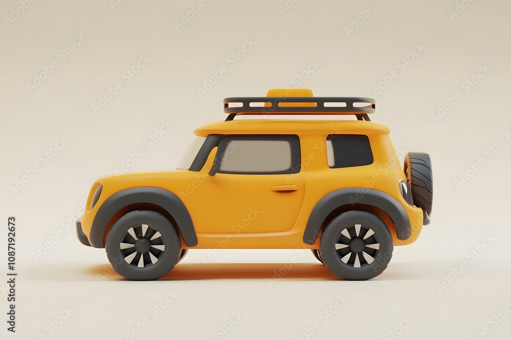 Powerful yellow tuned SUV for expeditions in mountains, swamps, desert and any rough terrain. Big wheels, lift suspension for steep obstacles. 3d rendering.
Powerful yellow tuned SUV for expeditions in mountains, swamps, desert and any rough terrain. Big wheels, lift suspension for steep obstacles. 3d rendering.